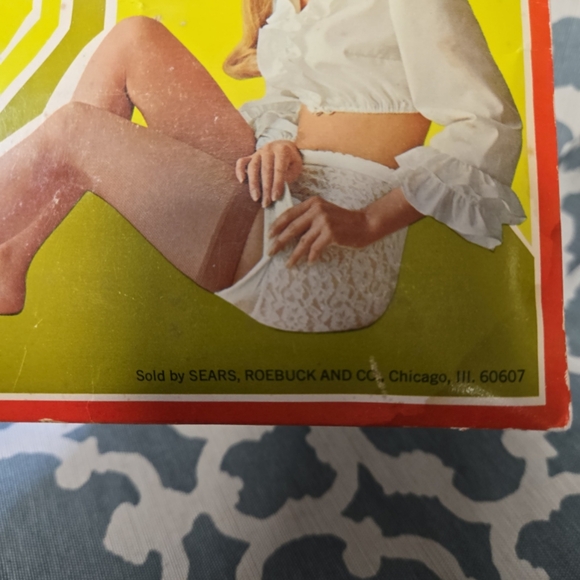 Vintage Sears lace panty n hose panty hose sz average  new u unused movie prop - Picture 3 of 7